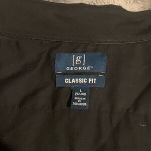 Classic fit male black dress shirt size large, like new only worn twice